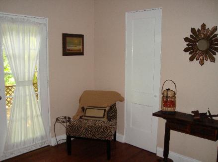 NE view of bedroom/office.  French doors lead out to 12'X36' deck.