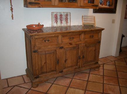 Kitchen cabinet, North wall.  