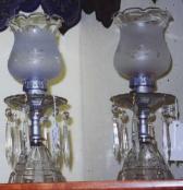 H41-083 Crystal Boudoir Lamps $165/pair